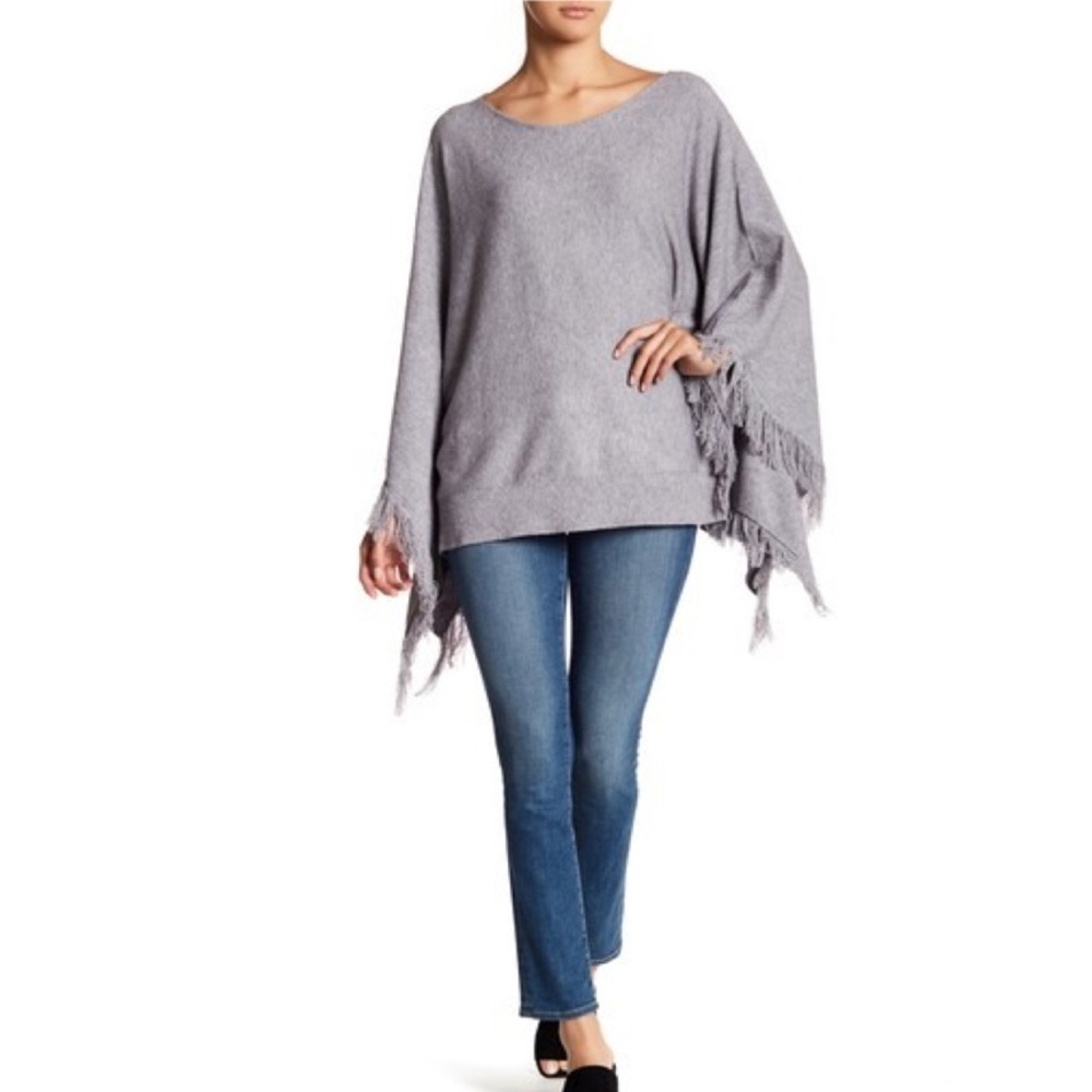 Roffe Accessories Solid Knit Poncho